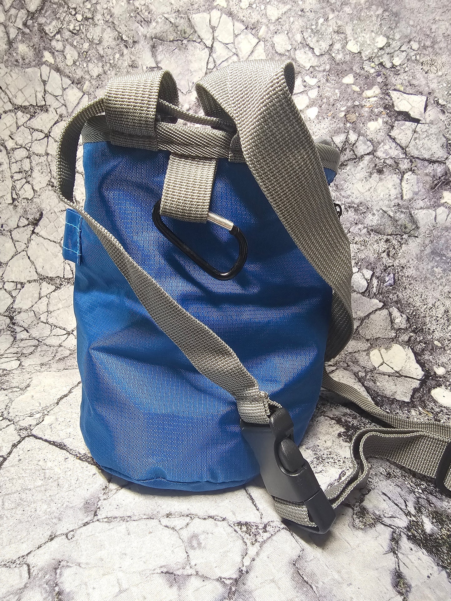 Customizable blue dice bag