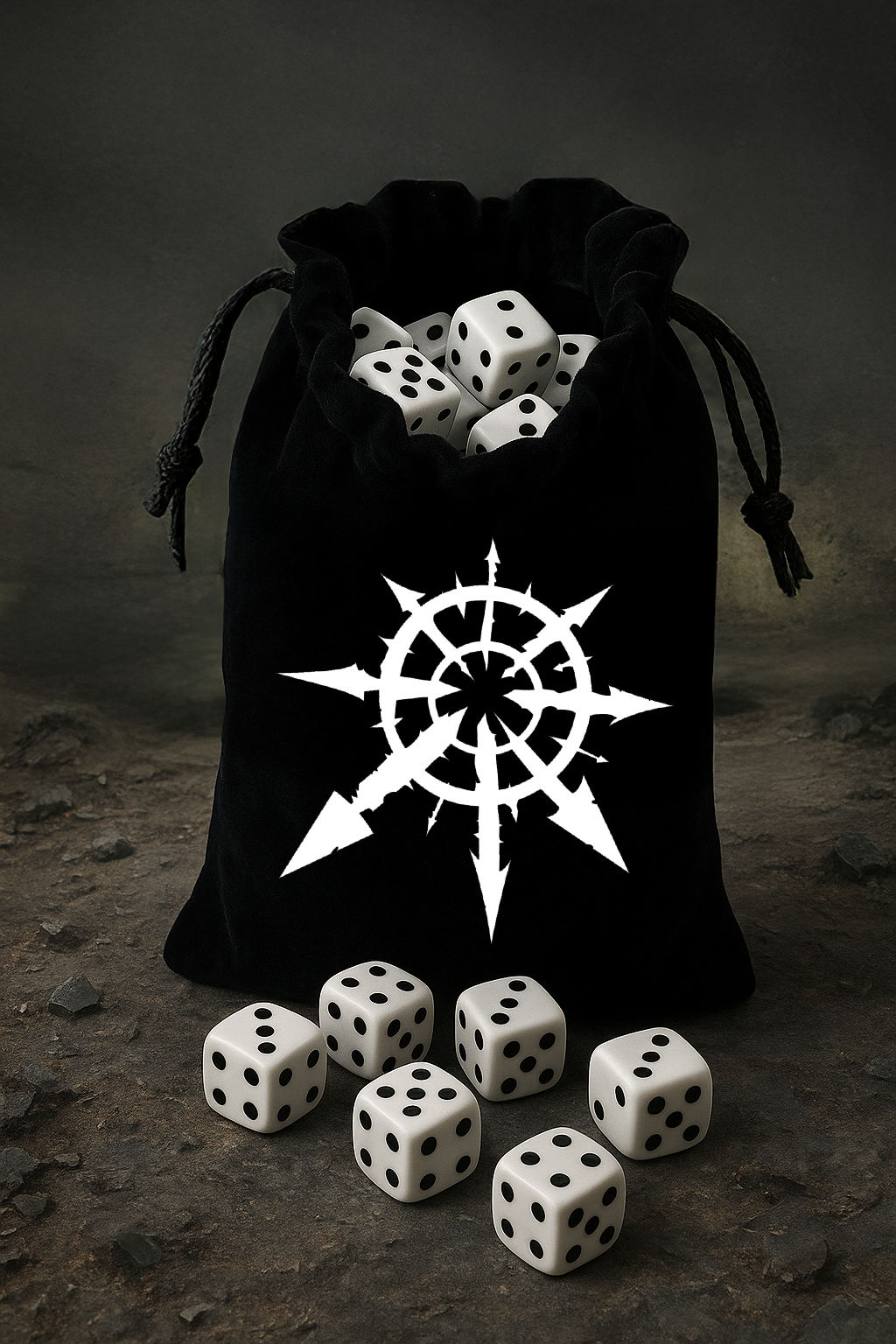 Customizable black dice bag