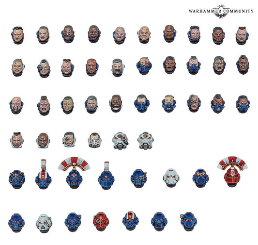 Personnalisez vos Space Marines avec un set de cinquante têtes et casques inédits