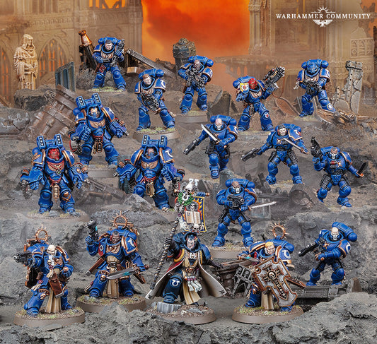 Découvrez les nouvelles améliorations des Ultramarines et le Combat Patrol polyvalent pour renforcer votre armée Warhammer 40k.